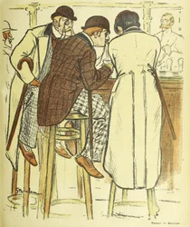 At the Bar, from Gil Blas Illustre, published 1899